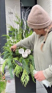 ❄️ Tall Elegant White & Silver Winter Planter! Tall Rectangle Porch Glow-Up That Screams Luxury ✨🌿