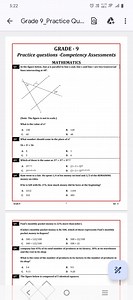 5:22Voil) 11.77 KB/s LTE ​, IllGrade 9_Practice Qu...GRADE ... | Filo