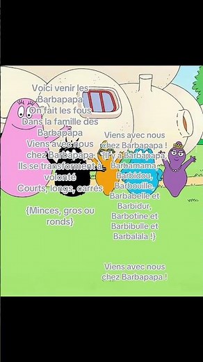 Barbapapa - Theme Song with Lyrics #youtube #french #animation