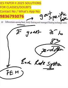 Indian Economic Services Paper 2 Q1(e)IES Answer Solution Explained | #IES2025 #Economics #UPSC #IES