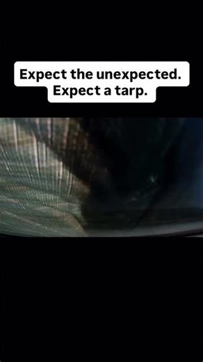 Expect the unexpected. Expect a tarp.