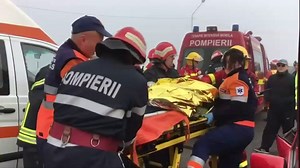 3 dead, 57 injured in massive pile-up on highway in Romania