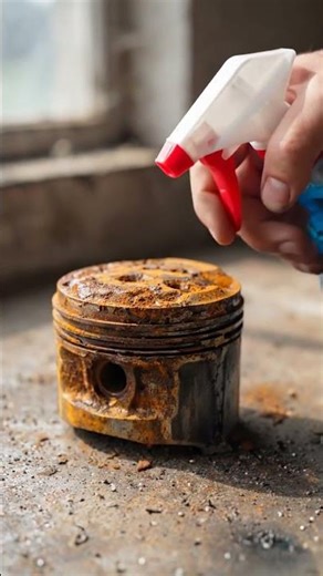 Extremely Rusty Engine Piston Restored! Incredible Rust Removal Transformation ⚙️✨
