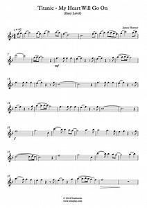 Titanic - My Heart Will Go On (Easy Level) (James Horner) - Flute Sheet Music