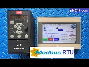 Weintek MT8071iE "Modbus RTU" Danfoss FC51 Tutorial