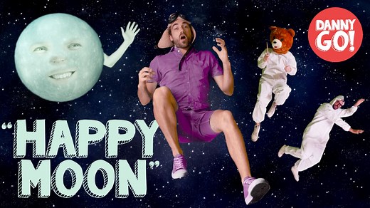 The moon has a secret 🌝 Watch Danny Go fly into outer space to find out what it is in this "Happy Moon" music video! With special guest appearances from two of Danny Go's best friends, Pap Pap Bear Head! | Danny Go