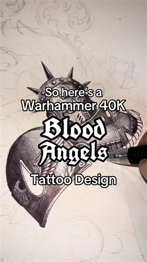 Incredible Blood Angels Tattoo Design Inspired by Warhammer 40k