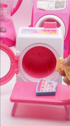 Do The Laundry! & Test Pink Rabbit Washing Machine Store Play Set House ASMR #toys #unboxing