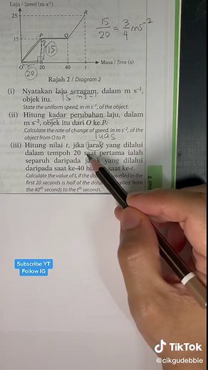 SPM Kertas 2 Tingkatan 4 Graf Gerakan - Math Tutorial