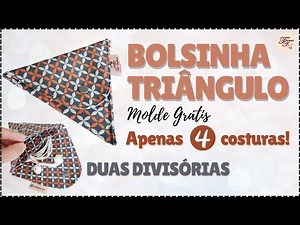 Triagle Bag - Only 4 seams | Free Pattern - Sewing Tutorial step by step