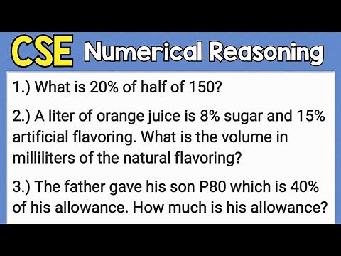 Numerical Reasoning for Civil Service Exam: PERCENTAGE