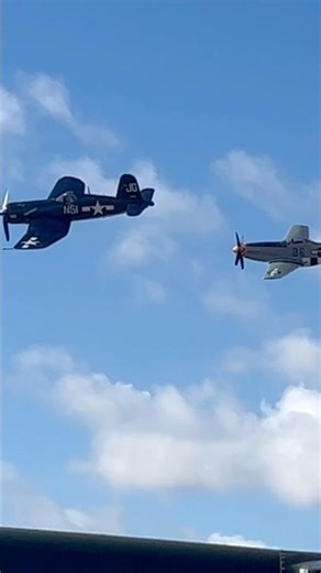 F-4U Corsair P-51 Mustang #aviation #vintage