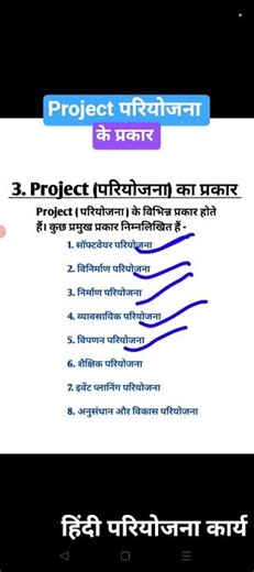Project Ke Prakar | परियोजना के प्रकार