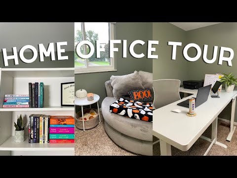 HOME OFFICE TOUR || cozy, aesthetic, WFH setup