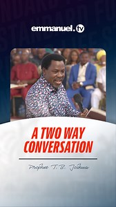 113K views · 9.9K reactions | When was the last time your prayer was a real conversation with God? Think about it. Prayer is a two-way conversation and it takes the Holy Spirit to have that two-way conversation. You talk to Him and you listen to what He has to say. #tbjoshua #tbjoshualegacy #conversationwithGod #PrayerLife #TwoWayConversation #TalkToGod #ListenToGod #PrayerMatters #CloserToGod | TB Joshua Ministries | Facebook