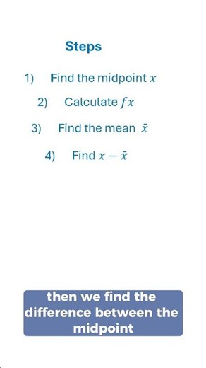 Variance and Standard Deviation: The Steps