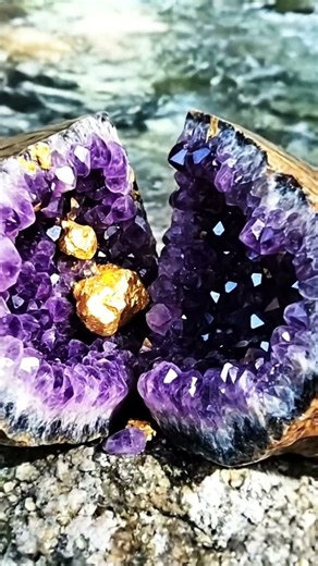 Wow Gold Quartz amethyst🪙😱 #GoldRush #Quartz #shorts #golden