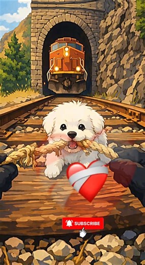 A dog was under the train #aivideo #animals #story #storytelling