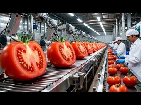 Inside the Modern Tomato Factory: From Field to Table (The Whole Process)