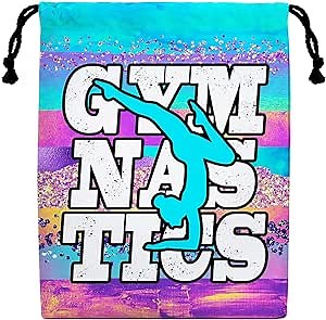 Gymnastics Grip Bags Drawstring Gym Bag Gymnastic Bag Pouch Bag Water Resistant String Bag Adjustable 9.7 X 12 In