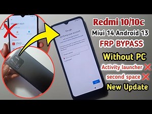 Redmi 10/10c Miui 14.0.5 Frp Bypass Android 13 | Redmi 10c Google Account Bypass Activity launcher ❌