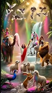 Jesus Holi Miracle 3D Animation 😱 | Rain of Colors and Flowers on Yeshu #Shorts