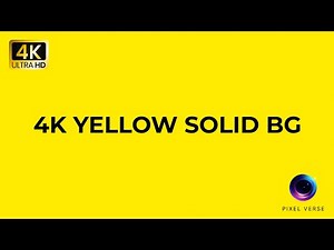 Yellow Screen Pure 4K | Solid Yellow Background | Pixel Verse