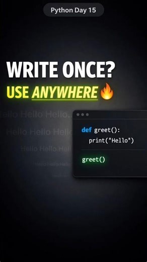 Functions don’t just run… they respond.👀Today you’ll understand how Python actually“calls”something.