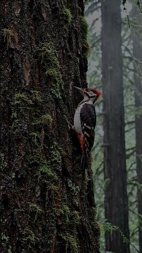 Woodpecker Drumming in Slow Motion | 4K Hyper-Realistic Wildlife