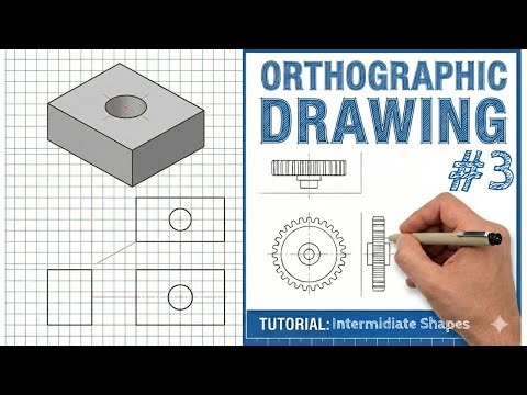 Orthographic Drawing Tutorial #3 - Intermediate Shapes