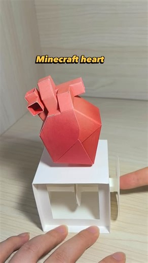 jin on Instagram: "Steve’s heart ❤️ #heart #minecraft #steve #origami #art"