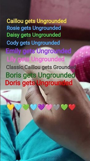 Caillou,Rosie,Daisy,Cody, Emily,Lily, Classic Caillou,Boris and Doris