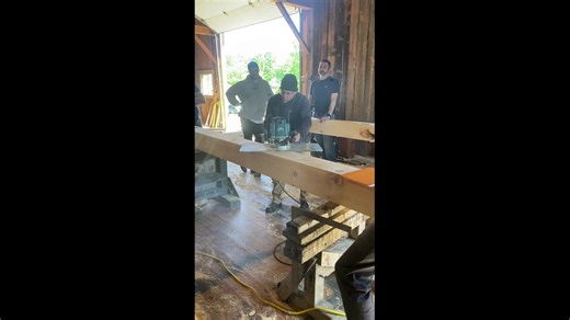 Canadian School of Timber Framing - for more than 25 years offering hands on timber frame training in Perth Ontario. In this video we are demonstrating how to use a router to create housings in the timber. In the 6 day timber framing courses, the students will use a variety of power tools and hand tools to complete the frame. | Canadian School of Timber Framing