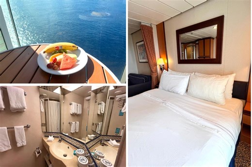 My $1,800 stateroom on Royal Caribbean's Brilliance of the Seas has the worst shower curtain, but the balcony was perfect