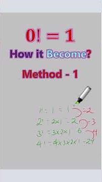 How 0 factorial become 1 SST Education Why 0! = 1 | Zero Factorial Explained Logically #maths