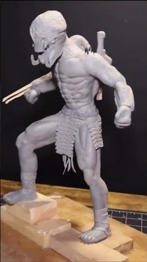 Sculpting THE PREDATOR - PREY - Polymer Clay and Epoxy Resin- Timelapse