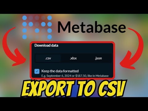 How To EXPORT Data From Metabase To CSV (QUICK & EASY) 2026