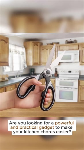 Kitchen scissors Multi-function scissors Stainless steel multi-function Powerful and practical gadget Multi-purpose scissors can be used to cut vegetables, chicken bones, fish, etc.