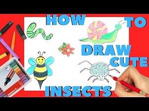 How to Draw Cute Insects for Kindergarten