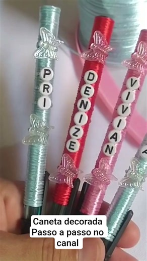 Step-by-step decorated pen tutorial on the channel #handmade #craftentrepreneurship #diy