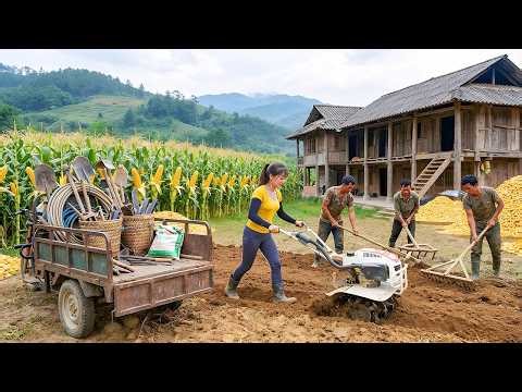 Compact Harrow Planting Corn on Our Off Grid Farm | Full Process