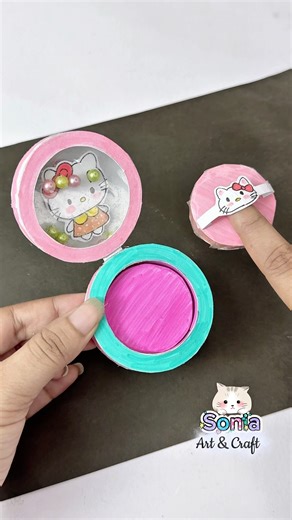 DIY cute hello kitty makeup #diy #shorts #art #craft #artandcraft #papercraft #cute #love
