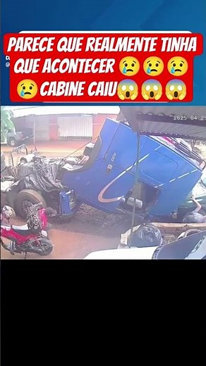 mesmo amarrada, não fique embaixo de cabine erguida. #caminhão #caminhoneiro