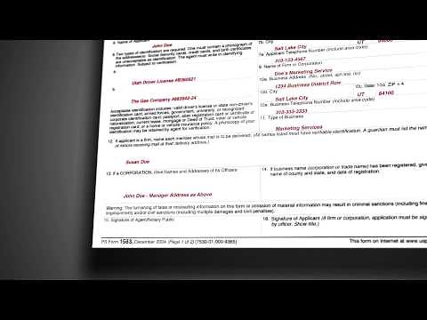 Filling out the Application for Delivery of Mail through Agent - USPS 1583 form