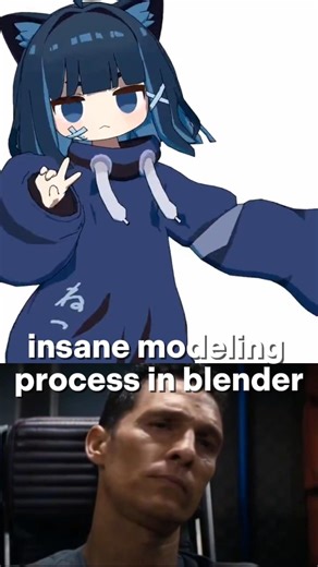 insane character modeling process in blender by Natsumori Katsu #b3d
