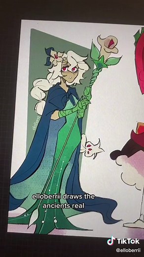 Drawing Hollyberry Cookie and Whitelily Cookie from Cookie Run