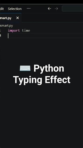 ⌨️ Create a Typing Animation Using Python 🤯 #coding #python #shorts #viral