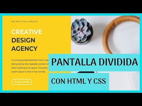 Split screen with HTML and CSS
