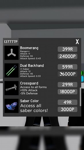 New roblox saber showdown update! #robloxsabershowdown #sabershowdown #roblox #fyp