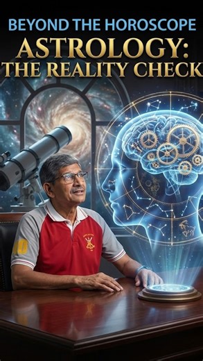 Yash Mor Academy on Instagram: "When your horoscope meets logic and gets debugged 🧠🔭 Stars: “It’s written in destiny.” Sir: “Beta, show me the data first.” 😂 Astrology walked in… science escorted it out politely 🚪✨ #BeyondHoroscope #AstrologyVsScience #LogicOverLuck #RealityCheck #DesiHumour #ScienceMemes #IndianInstagram #RoastModeOn #SavageButSmart #BrainOverBelief #TrendingReels #instaroast"